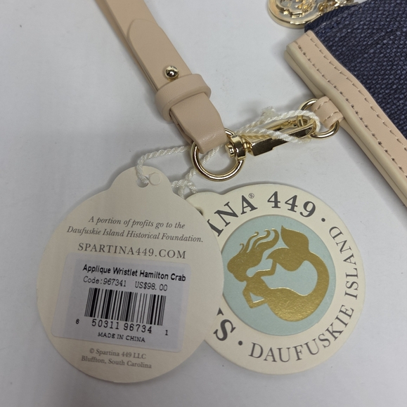 Spartina 449 Applique Wristlet Hamilton Crab NEW
